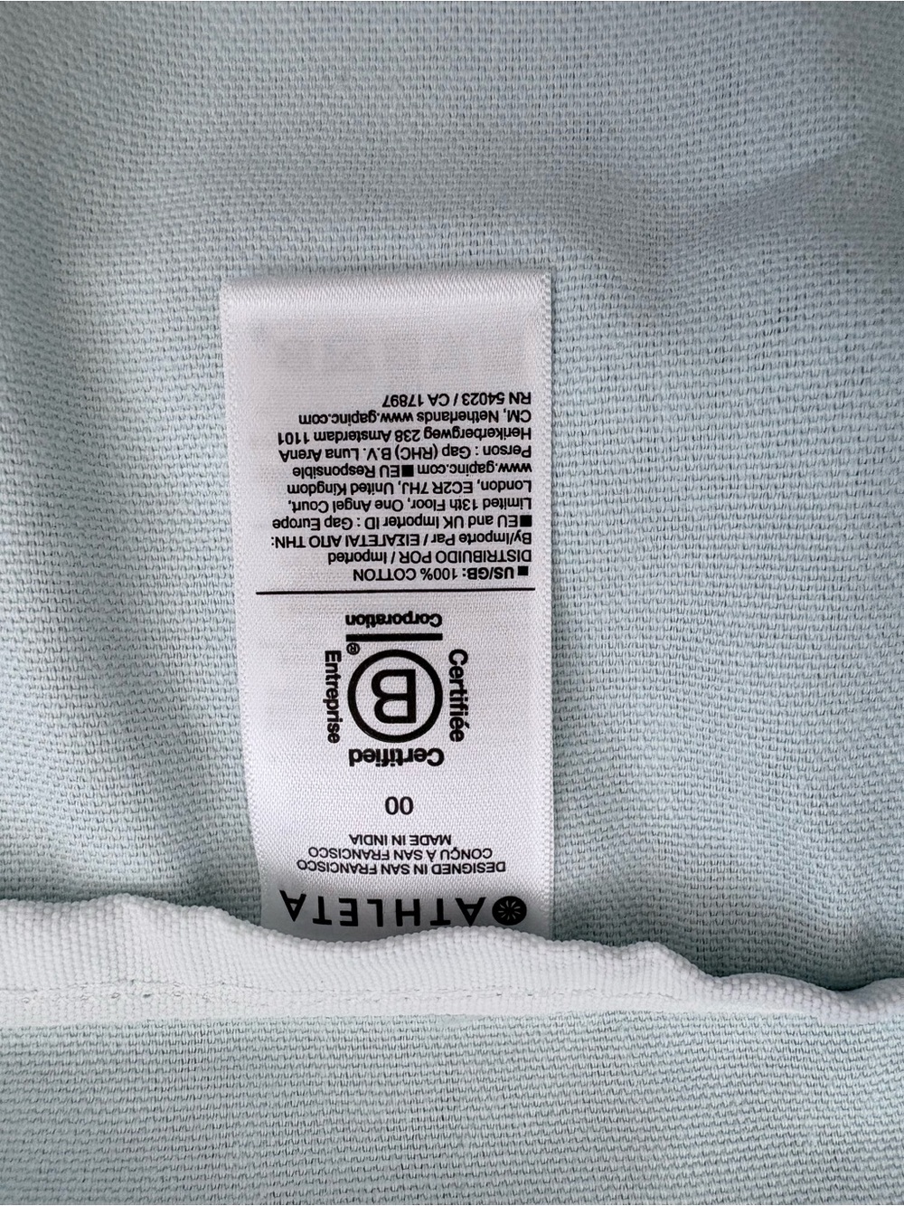 Athleta Teal Ombre Canvas Tote - Picture 8 of 8